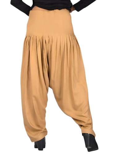 Image of FASHION GALLERY Women's Rayon Relaxed Fit Patiala Salwar with Full Length Drawstring Closure Type and Flexible Waist | Patiala Pant for Woman Free Size Fit Upto XXL