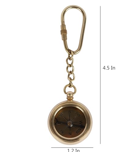 Brújula de Llavero Vintage de Latón Antiguo | Brújula Direccional para Niños y Aventureros | Llavero Retro de Metal para Hombres y Mujeres | Regalo para Viajeros y Aventureros miniatura 6