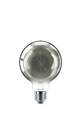 Globe LED classic G93 E27 Smoky au verre teinté noir pour luminaire haut de gamme