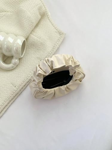 Women's Mini Purse Pleated Shoulder Bag Small Ruched Hangbags Cute Hoto Denim Clutch Bags4