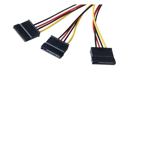 Cable adaptador SATA 22cm IDE 4Pin macho a 3 SATA hembra miniatura 4