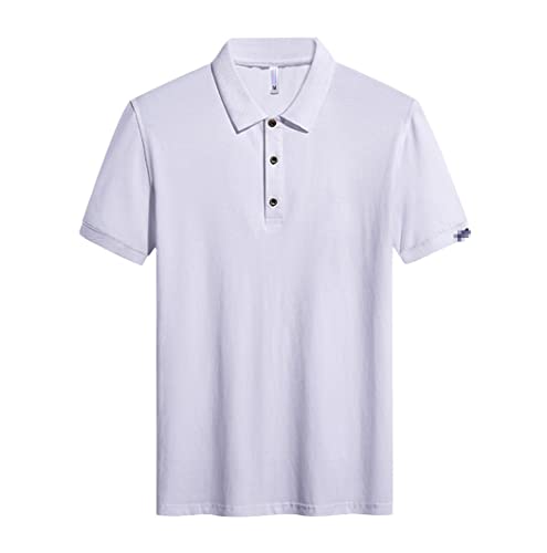 Polo en coton blanc homme XL vêtement souple anti-transpirant