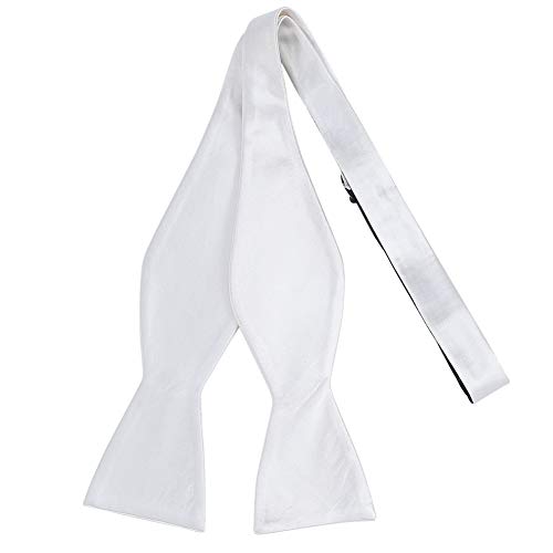 Image of 100% Silk Mens Bowtie Self Tie Bow Tie Bowtie Tuxedo Wedding Solid Color Formal Bow Ties for Man Many Colors