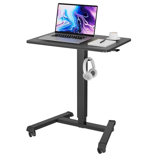 BONTEC Mobile Standing Desk β Adjustable Height with Wheels