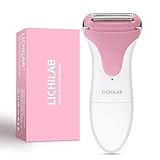 Lichilab Electric Razors for Women & Bikini Trimmer for Sensitive Skin - Hypoallergenic Cordless Foil Shaver Painless Body Hair Removal for Legs,Underarms,Pubic Hair,Travel Ready Wet/Dry,rose/pu7b