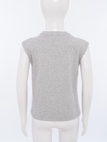 Kids Boys Solid Color Tank Top Casual Sleeveless T-Shirt for Exercise Gym Running Basketball Training Workout4