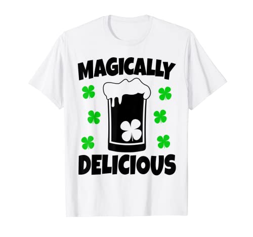 Lucky St Patricks Day Shirt Beer Lover Irish Clover T-Shirt