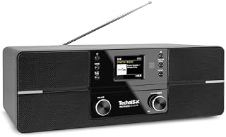 TechniSat DIGITRADIO 371 CD IR - Stereofoniczne radio internetowe (DAB+, FM, CD, WLAN, Bluetooth, kolorowy wyświetlacz, USB, AUX, gniazdo słuchawkowe, budzik, 10 W, pilot zdalnego sterowania) czarne