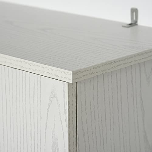 HOMCOM-Alacena-de-Cocina-Mueble-Auxiliar-Buffet-para-Microondas-con-3-Armarios-de-Puertas-Balda-Ajustable-Cajon-y-Estante-Abierto-71x41x178-cm-Blanco