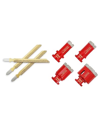 Lames de scie sauteuse diamantée et set de foret pour coupe de carrelage dur