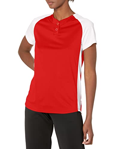 Alleson Athletic Women's Dura-Light Fast Pitch Softball Jersey, XX-Large, Scarlet/White