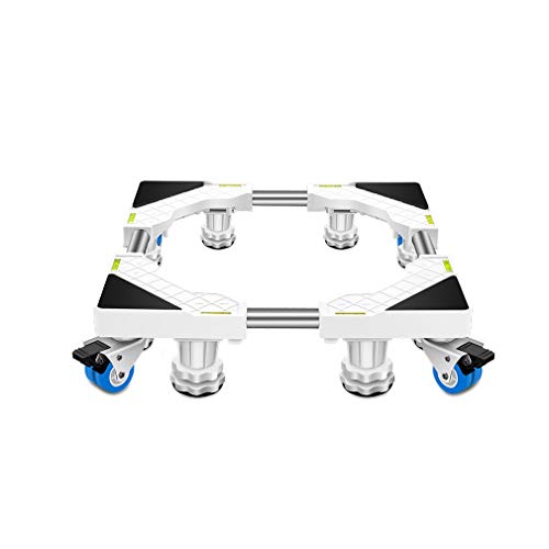 Base Ajustable para Lavadora móvil, 4 Ruedas con Bloqueo, 4/8 Patas, Soporte para frigorífico/congelador, 45-65 cm, Soporte telescópico para Muebles, Bandeja con Base Reforzada, Soporte Vertical para
