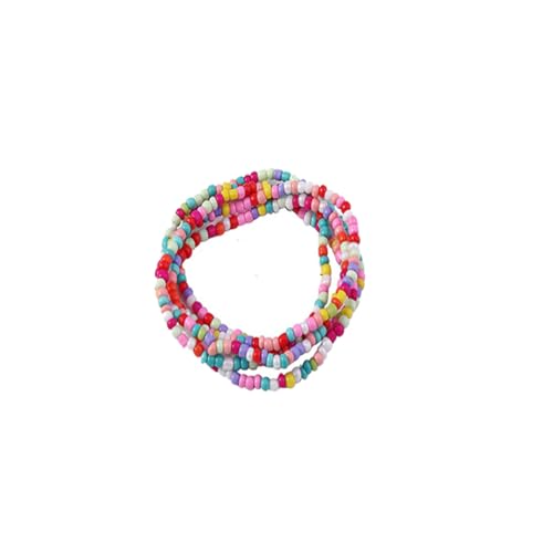 Bracelet perles multicouche arc-en-ciel extensible pour femme et fille