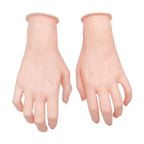 JISADER Maniquí Femenino de Mano de Silicona para práctica de uñas, Entrenamiento de Arte de uñas, Anillos de organización del hogar, Soporte para exhibición
