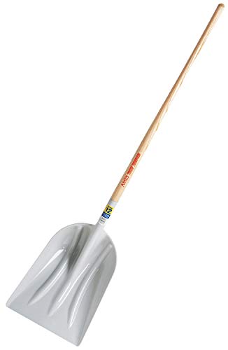 True Temper 1680100 Poly Scoop Shovel with Wood 48 in. Hardwood Handle, grey/silver, 64&Prime;h...
