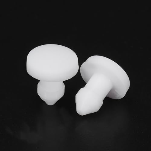 Image of MECCANIXITY Silicone Snap in Locking Hole Plugs Rubber Panel Seal Cover Flush Type Panel Round for Kitchen Rubber Bulkheads Waterproof Sealing Plugs 3mm /0.12 Inch Diameter White,Pack of 20