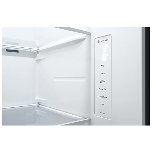 Image of LG 694 L Frost Free Smart Inverter Side-by-Side Refrigerator (GC-B257SQUV, Matte Black| DoorCooling+, Hygiene Fresh+, Express Freeze)