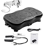 ETE ETMATE Mini Vibration Plate, Vibration Plate Exercise Machine, Whole Body Vibration Plate, Fit Massage Vibration Platform Machine Home Training Equipment for Adult Weight Loss (Black)