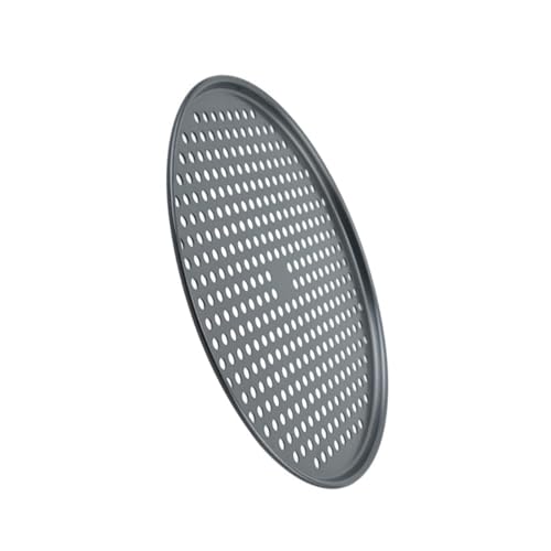 Cabilock 1Pc Round Non Stick Baking Tray Perforated Pizza Pan for Even Heating Easy Release and Quick Cleanup for Home Bakery and Food Shops