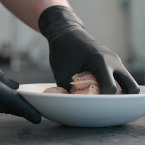 ForPro Disposable Nitrile Gloves, Chemical Resistant, Powder-Free, Latex-Free, Non-Sterile, Food Safe, 4 Mil,