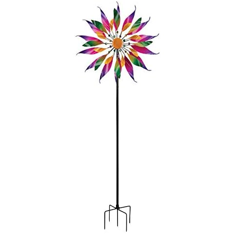 CIM Metall Windrad - Kinetic Spinner Twisted Flower Cover