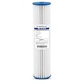 Hydronix SPC-45-2010 Pleated Water Filter Whole House Commercial Industrial Washable and Reusable 4.5" x 20" - 10 micron