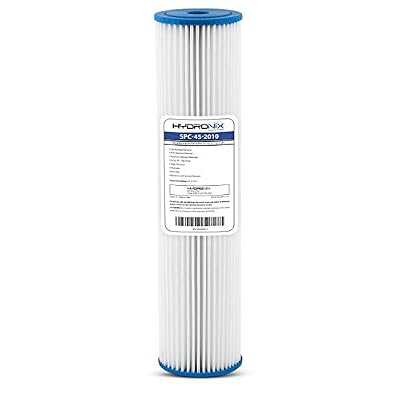 Hydronix SPC-45-2010 Pleated Water Filter Whole House Commercial Industrial Washable and Reusable 4.5" x 20" - 10 micron