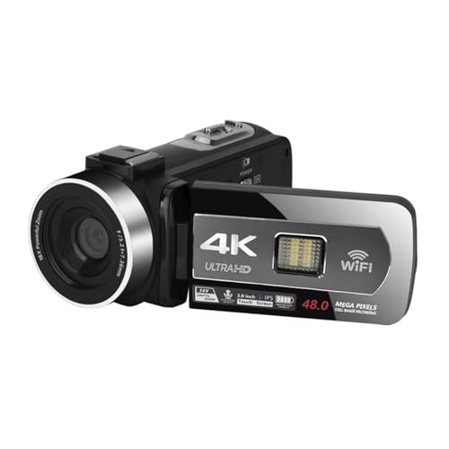 4Kビデオカメラ カムコーダー 48MP ナイトビジョン デジタルカムコーダー WIFI ウェブカメラ 写真撮影用 18倍ズーム ビデオレコーダー(Standard)