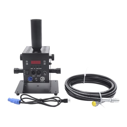 Máquina de chorro de CO2 con LED, generador de niebla para escenario con ángulo ajustable, cañón de humo para fiestas con control DMX de 6 canales, ideal para discotecas, bares y Halloween, altura del chorro de 26,25-32,81 pies miniatura 6