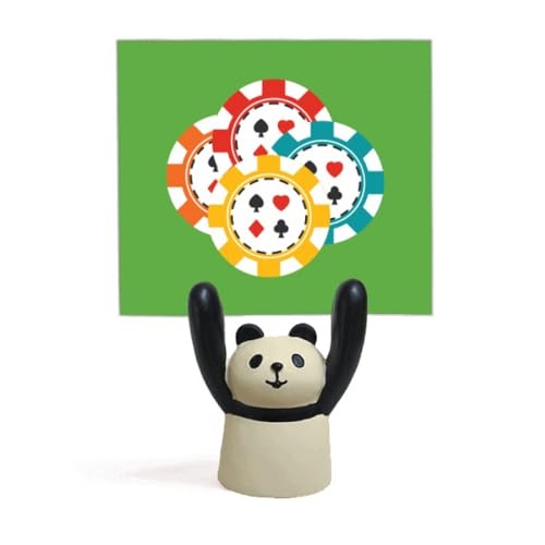 Support mémo panda dessin animé porte-photo jetons de casino décoration de table