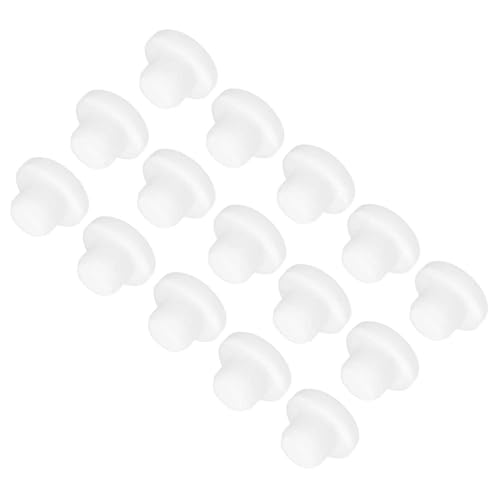 Image of MECCANIXITY 15pcs T-Shaped Silicone Plugs 14.1mm 9 /16 Inch Dia Snap in Plug Hole Seal Cover Round Rubber Stopper for Kitchen Rubber Bulkheads Waterproof Sealing Plugs White