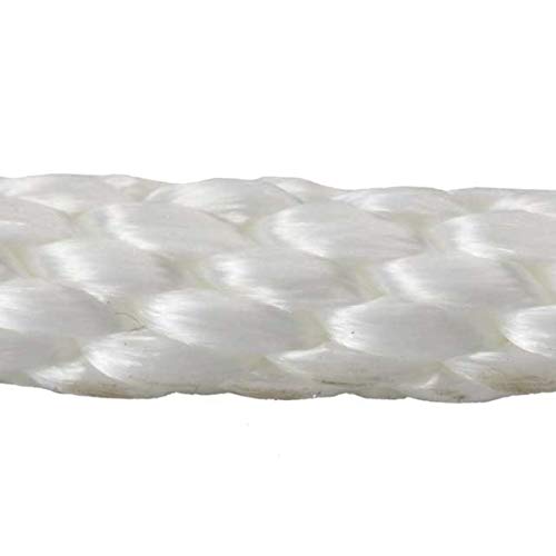 Image of KingCord 300421 600 ft (182.8 m) x 1 /4 in (6 mm) Smooth Braid Nylon Rope, 90 lbs Load Capacity, White