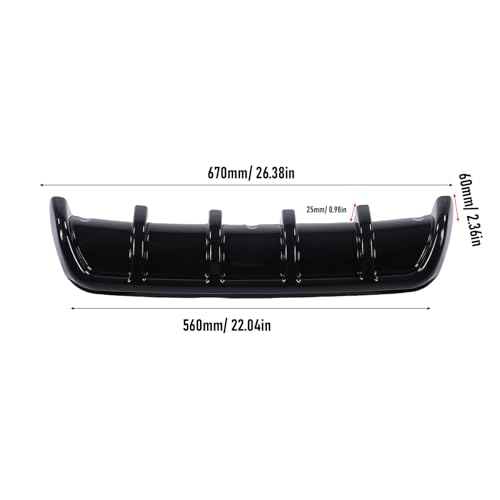 Lèvre de diffuseur de pare-chocs arrière fin pour tuning de voiture et SUV - 2