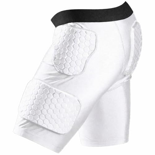 MK MOSSE KARNE 5-Pad Football Girdle for Men Youth Padded Compression Shorts,Hip,Tailbone,Thigh...