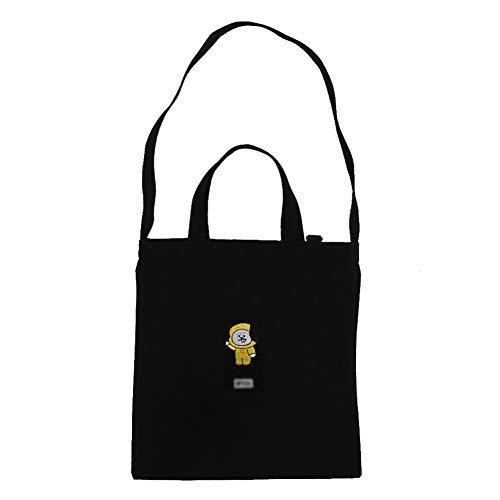 Kpop BTS Bangtan - Bolso de mano de lona para niños con asa superior y asa superior, para galletas, TATA Chimmy, cruzado de hombro, bolsa de trabajo para mujer, bolsa de lona impresa Bolsos CHIMMY