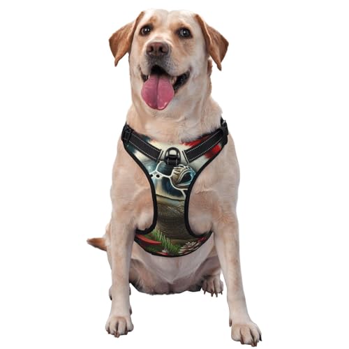 Adjustable Pet Harness Vest with Leash Sea-Turtle-Christmas Easy Control Dog Walking Harness Small