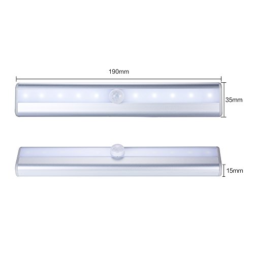 Luce LED con sensore di movimento, alluminio