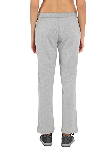Image of Jockey 1305 Women's Super Combed Cotton Rich Relaxed Fit Mid Rise Trackpants with Contrast Side Piping and Pockets