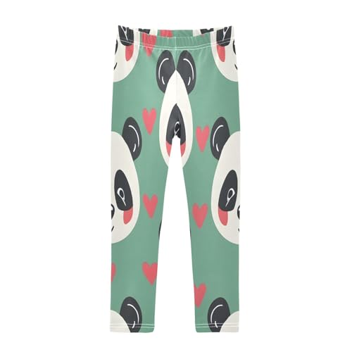 Toddler Girls Leggings Printed Yoga Pants Leggings Pink Heart Panda Head for Kids