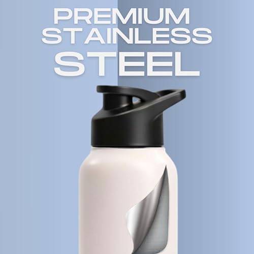 Image of Speedex Stainless Steel Water Bottle 1 Ltr, Leak Proof Sipper Cap, BIS Approved 1000 ml Metal Bottle For Daily, Office, School, Gym, Travel Use for Men, Women, Kids, Adults, Pink Blue, Set of 1