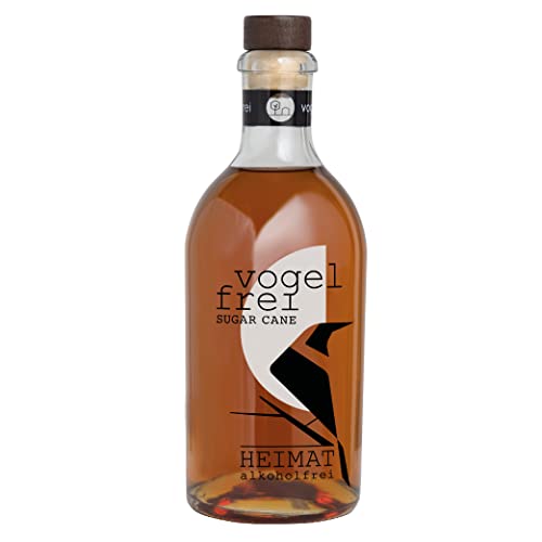 VOGELFREI SUGAR CANE alkoholfreie Alternative 0 0% auf der Basis von Zuckerrohrmelasse und pflanzlichen Destillaten für alkoholfreie Cocktails aus der HEIMAT Destille (1 x 0 5l)