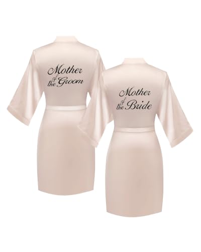 Image of Super Shopping-zone Women's Pure Bride Robes Embroidery Bridesmaid Robes Bridal Party Kimono Robe Wedding Sleepwear