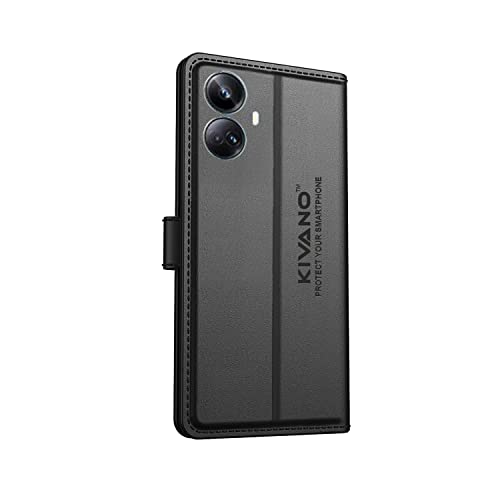 Image of Compatible with Realme 10 Pro Plus 5G Flip Cover | Leather Finish | Inside Pockets & Inbuilt Stand | Shockproof Wallet Style Magnetic Closure Back Cover Case