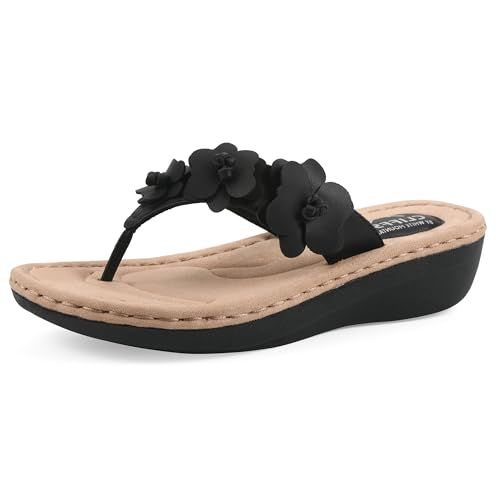 Image of Cliffs by White Mountain Women's Cushioned Cassilia Floral Sandal