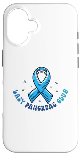 Coque pour iPhone 16 Lazy Pancreas Club Sensibilisation au diabète We Wear Blue