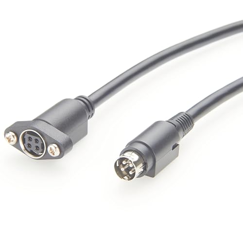 Câble Power DIN 4 broches femelle vers fils ouverts de 0,5 m avec connecteur à bornes à vis 16A