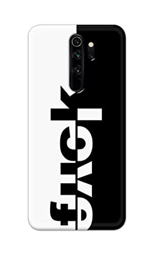 Image of PRINTFIDAA One Words Fukc Love Creative Art Innovative Wonderfull Printed Designer Hard Case for Redmi Note 8 Pro Back Cover -(e) RPM1003