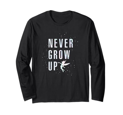 T-shirt Tinker Bell Peter Pan Disney manche longue noir en coton pour femme