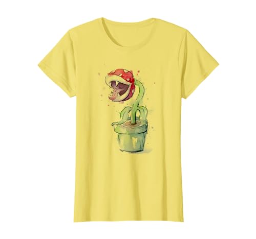 Piranha Plant T-shirt Retro Video Game Art Geek Apparel T-Shirt