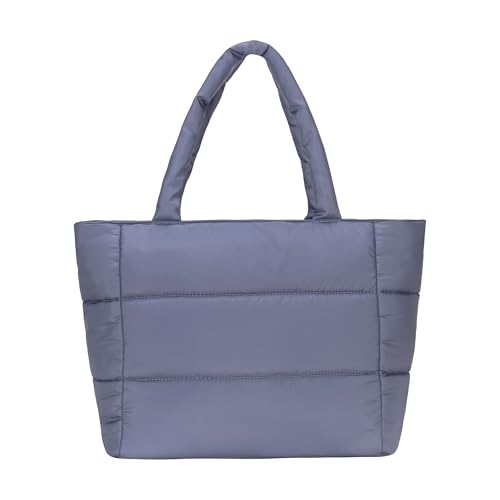 Image of PUMA Women's Plush Soft Nylon Tote with Padded Straps, Zip Closure & Metal Logo Plaque